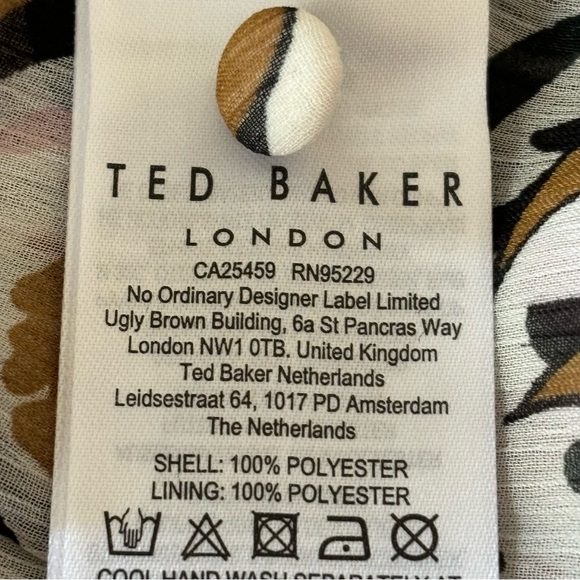 Ted Baker London Aishia Long Sleeve Floral Print Ruffle Long Sleeve Dress - Picture 13 of 16